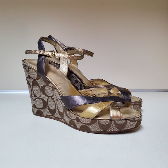 Coach Shoes - Coach Cece Logo Wedge